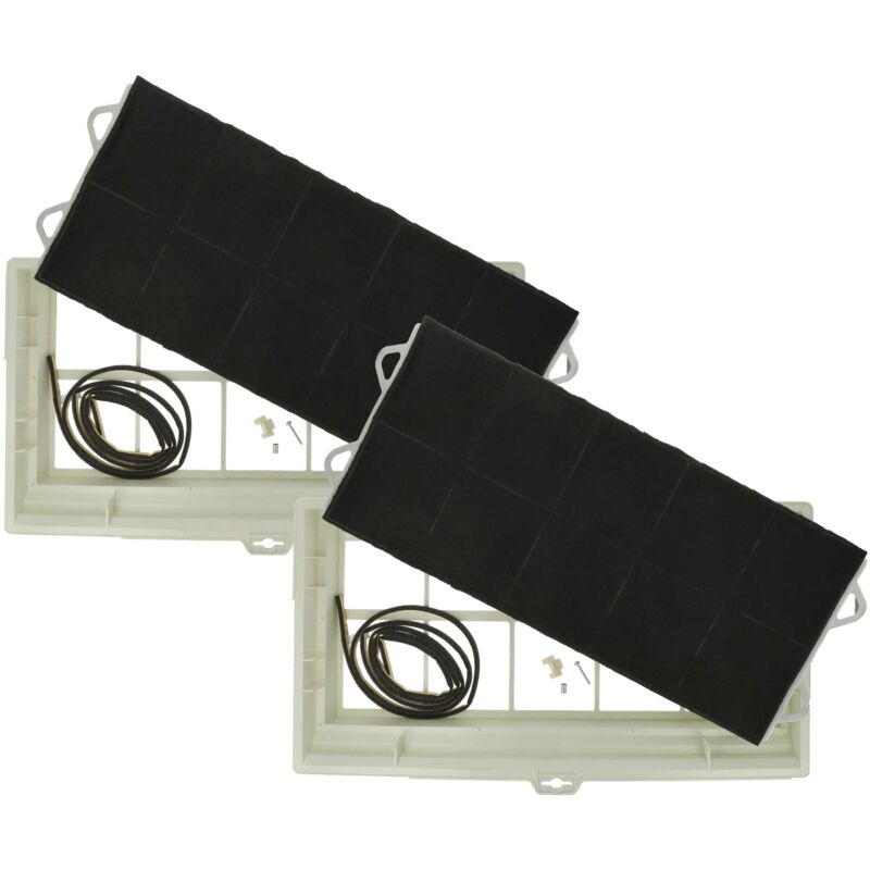 2x filtro de carbón activado compatible con Balay A0365, A036500, 3BH718N01, A036600, 3BV728X, A0366 campanas cocina - 49,5 x 29,5 x 6,2 cm - Vhbw