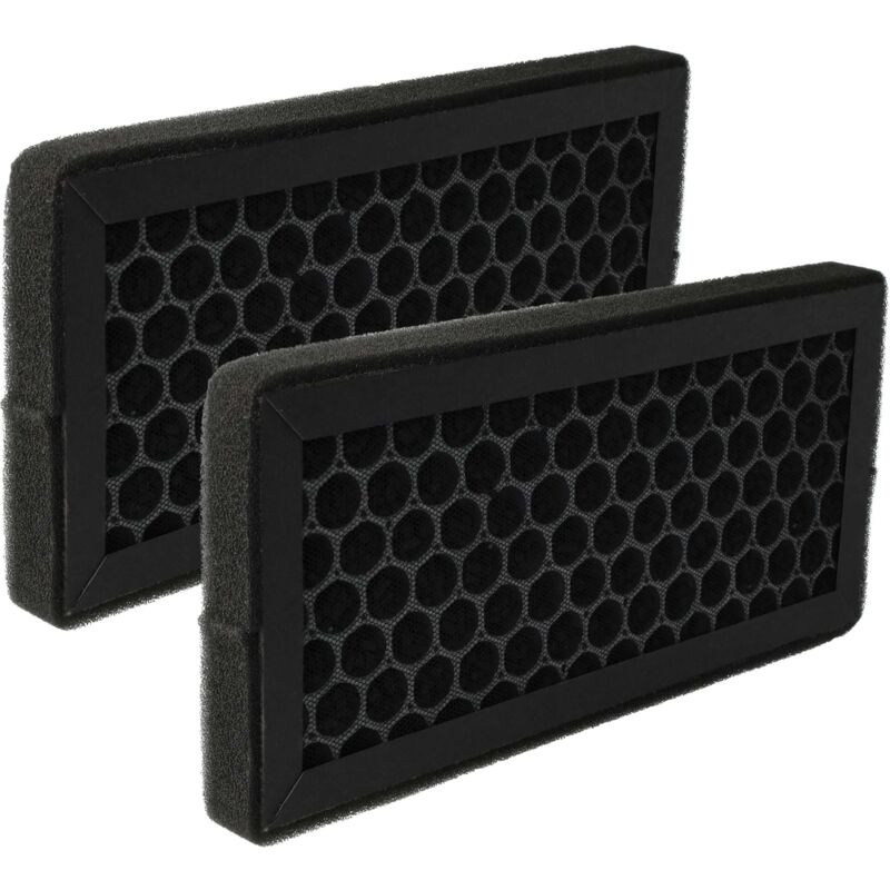 2x Filtro carbón activo compatible con Klarstein Tramontana purificadores de aire - Filtro de aire negro gris antracita - Vhbw