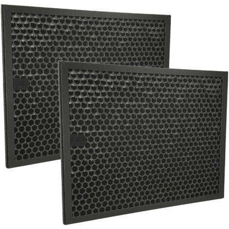 vhbw 2x Filtro carbón activo reemplaza Philips FY3432/10 para purificadores de aire - Filtro de aire negro