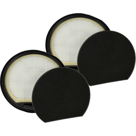 vhbw 2x filtro compatibile con Bosch BGS05AAA2, BGS05X240 aspirapolvere - Filtro aria di scarico, nero / bianco