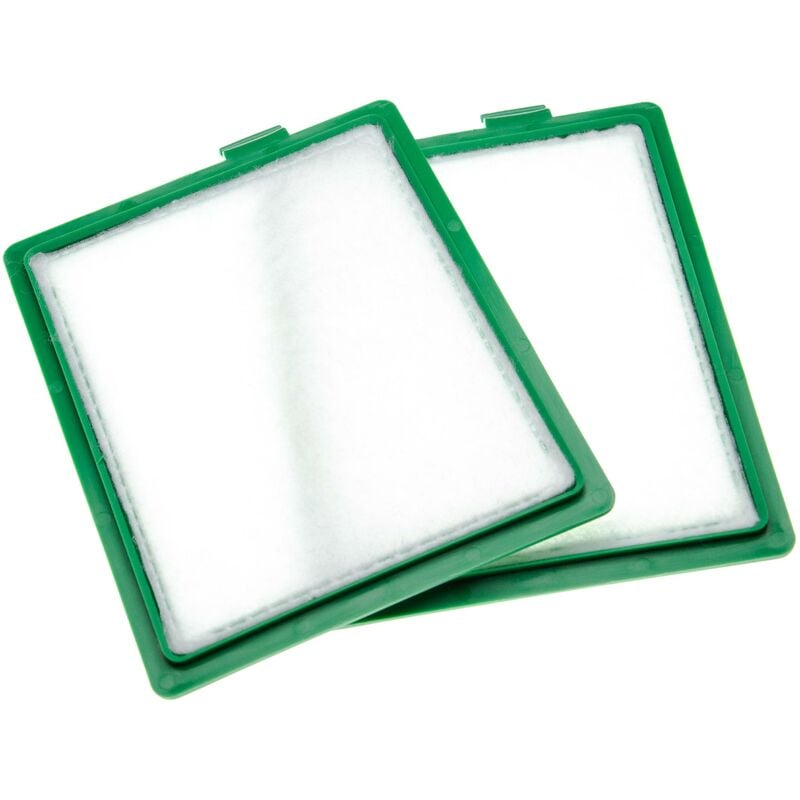 

2x Filtro micro higiénico compatible con AEG CycloneXL AAC 6201-6205/6755, ACX 6200 - 6499 aspiradora - Filtro de aire, blanco / verde - Vhbw