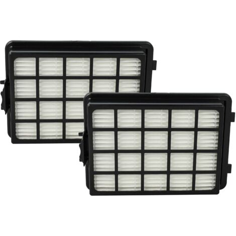 vhbw 2x Filtro compatible con Samsung VCA-VH 50, VC 21 F50 VNAR aspiradora - filtro HEPA/plisado plano negro / blanco