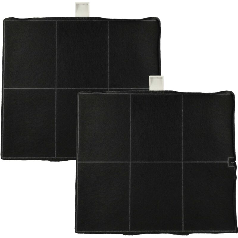 2x filtro de carbón activado reemplaza bsh 361047, LZ51350 para campanas cocina - 25,5 x 22,5 x 2,3 cm - Vhbw