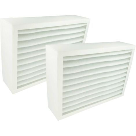 vhbw 2x Filtro G4 compatible con Zehnder Atmos unidad de ventilación - Set de filtro, 35 x 25 x 9 cm blanco