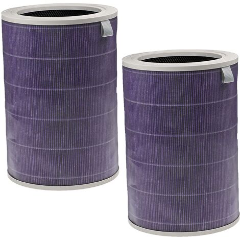 vhbw 2x Filtro HEPA compatible con Xiaomi Mi Air Purifier 1 purificador aire - Filtro de repuesto con filtro carbón activado, antibacteriano