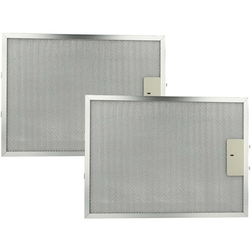 2x Filtro metálico de grasa compatible con aeg adu 6250 am 94215061900, adu 6250 am 94215032201 campana extractora - 38 x 28,3 x 0,9cm metal - Vhbw