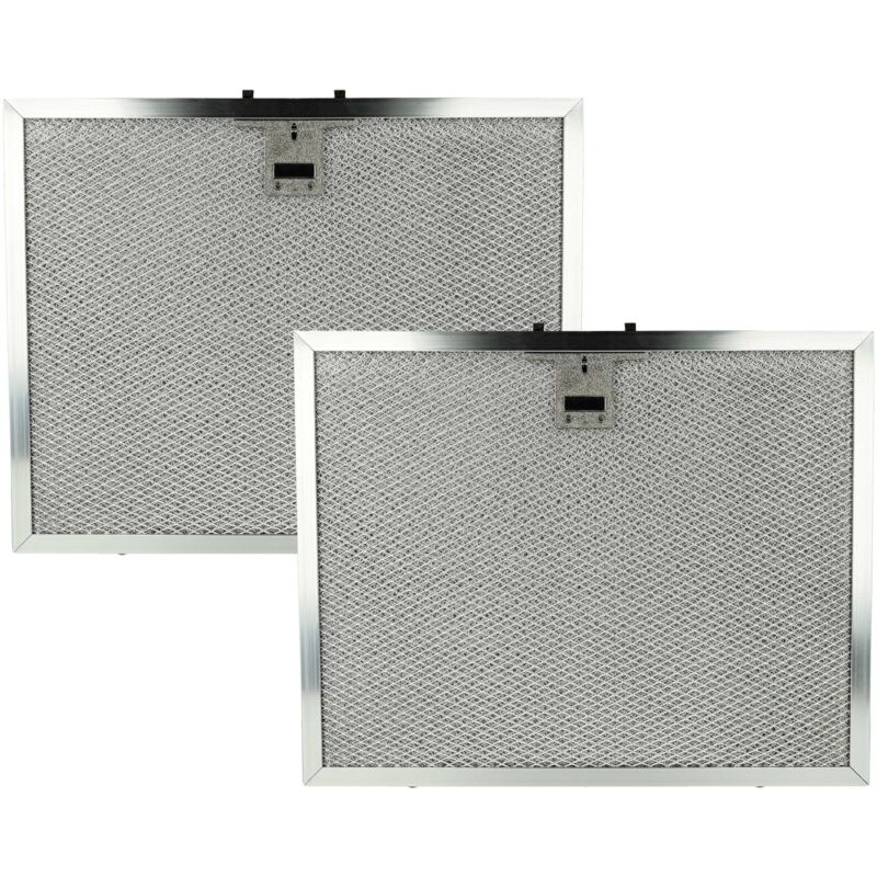 2x Filtro metálico de grasa compatible con Alapure MFR032 campana extractora metal - Vhbw