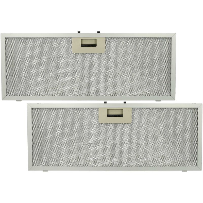 2x Filtro metálico de grasa compatible con Elica cora S40, cora SL3V campana extractora - 45,9 x 17,7 x 0,85 cm metal - Vhbw