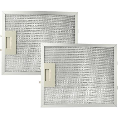 vhbw 2x Filtro metálico de grasa compatible con Juno Electrolux JDK 4575 E, JDK 4535 E campana extractora - 27,7 x 23 x 0,9cm metal