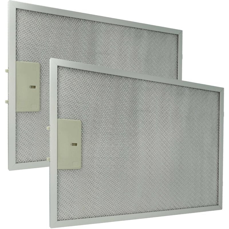 2x Filtro metálico de grasa compatible con Klarstein Balzac, Zola campana extractora aluminio - Vhbw