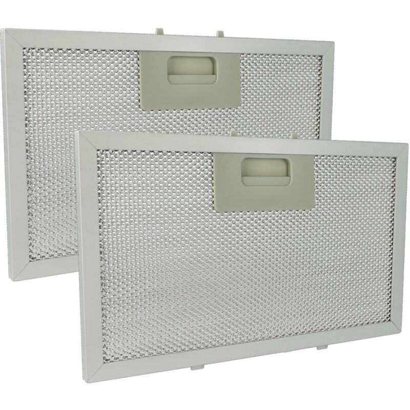 Vhbw - 2x Filtro metálico de grasa compatible con Klarstein Hektor Eco 10034864, 10034865 campana extractora carbón activo, aluminio