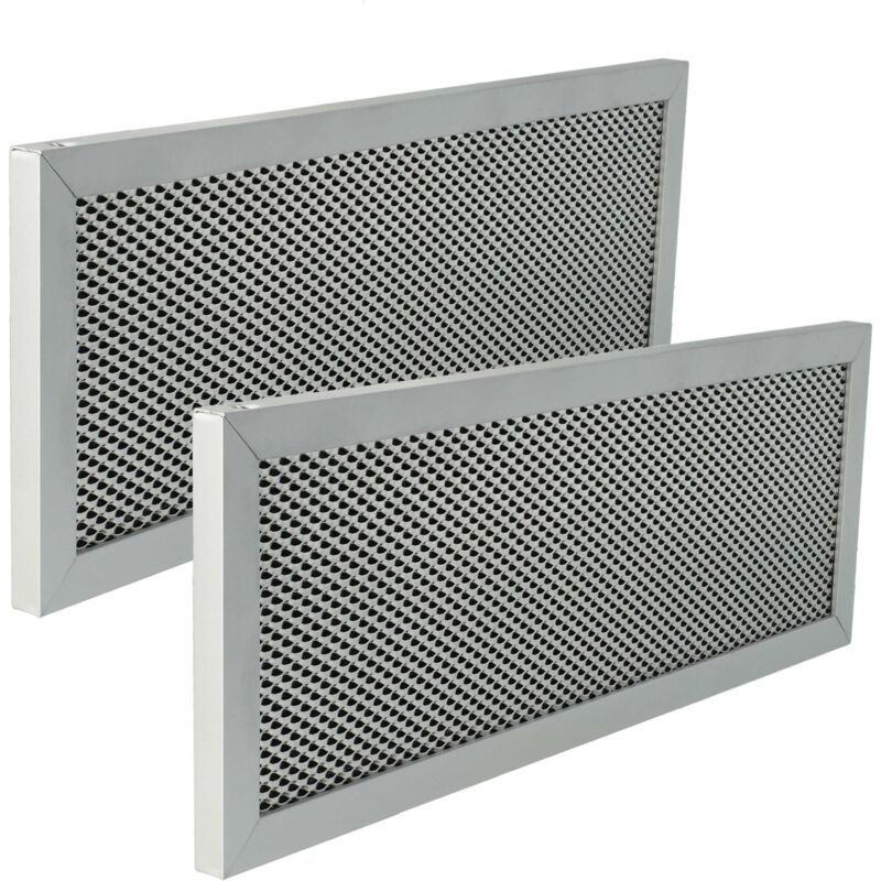 Vhbw - 2x Filtro metálico de grasa compatible con Klarstein Mariana 60 10035597 campana extractora carbón activo, aluminio