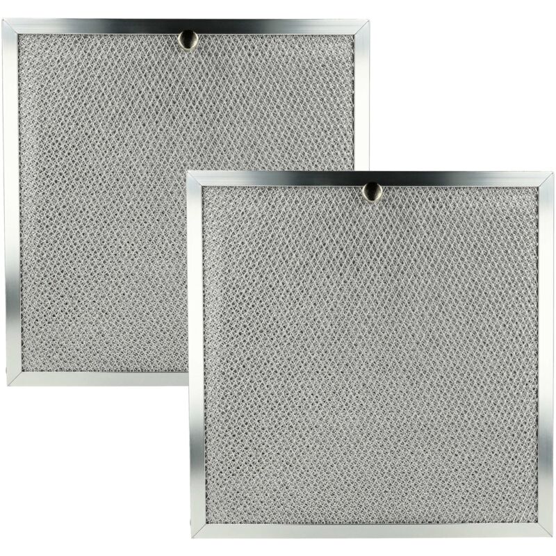 2x Filtro metálico de grasa compatible con Miele DA289, DA289-3, DA289-4 campana extractora metal - Vhbw