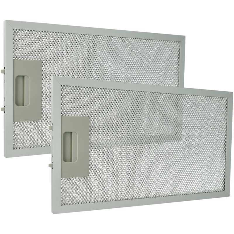 2x Filtro metálico de grasa reemplaza Klarstein 10032228 para campana extractora aluminio - Vhbw
