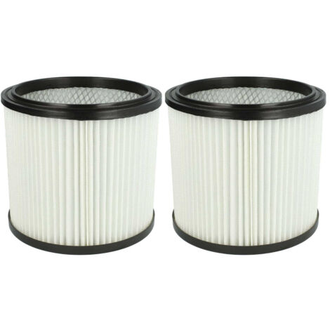 vhbw 2x Filtro plisado compatible con Shop-Vac Super 615 S2, Super 760, Ultra 40 Blower aspiradora - blanco