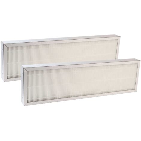 vhbw 2x Filtro polen reemplaza Pluggit APFGF7-460 para unidad ventilación - Filtro aire F7 Blanco