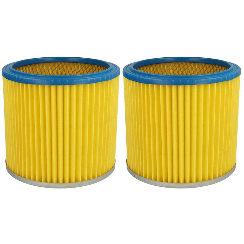 Image of 2x filtro a pieghe piatte compatibile con Nevac PT450 aspirapolvere - blu / giallo - Vhbw