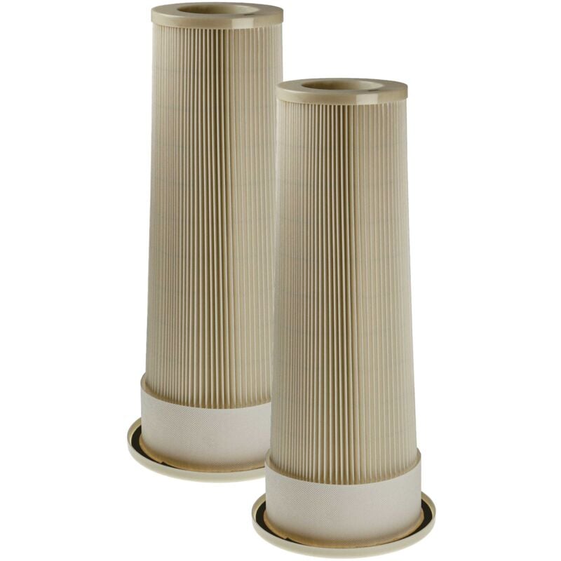 2x Fine Filter compatible with Dustcontrol dc 3800, 3700, 3900, 3500 Vacuum Cleaner - Air Filter White, Round - Vhbw