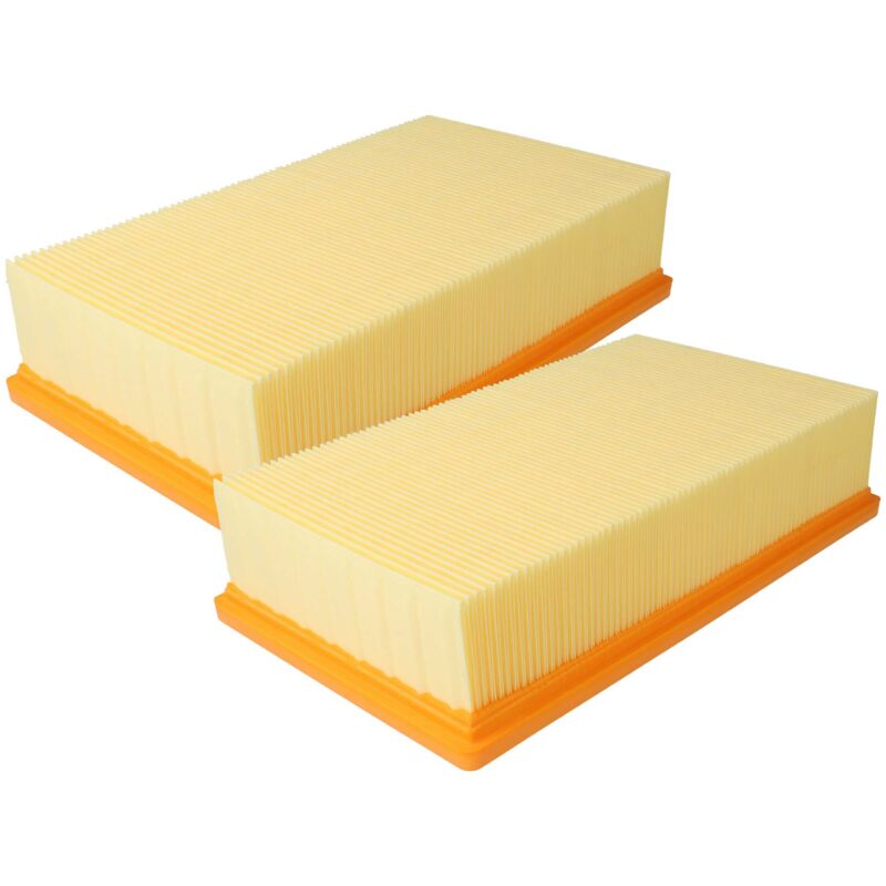 2x Flat-Fold Filter compatible with Kärcher nt 40/1 tact, nt 40/1 Tact te, nt 40/1 Tact te l Vacuum Cleaner - Pleated Filter Element - Vhbw