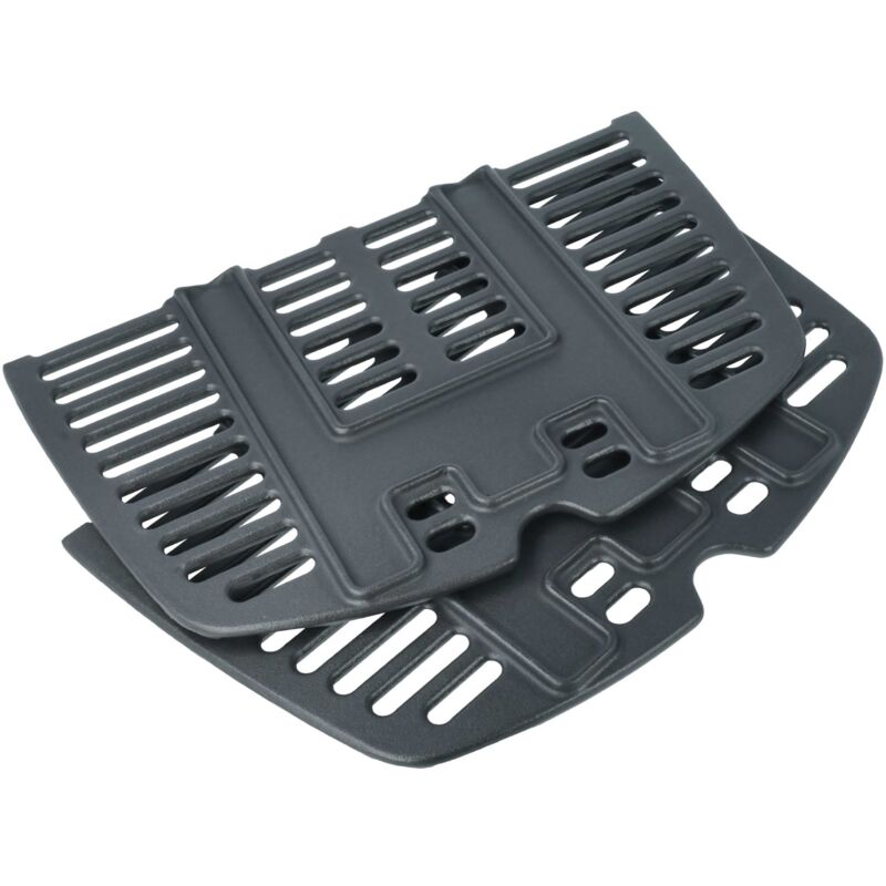 vhbw 2x Grille compatible avec Weber Q 100, 1000 barbecue, grill au gaz - fonte 21 x 32 x 0,8 cm
