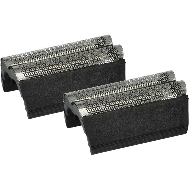 Vhbw - 2x Grille double compatible avec Braun 5472, 5473, 5501, 5471, 5434, 5437, 5405 rasoir électrique + cadre, gris foncé/argenté