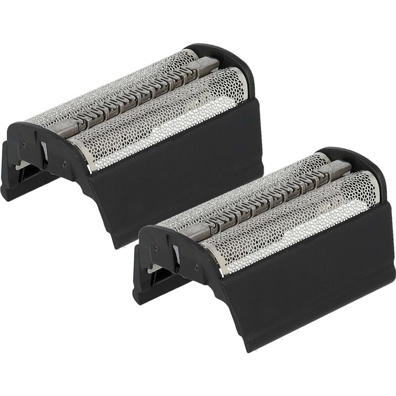 2x Grille double de rasoir électrique compatible avec Braun xp 5441, 5612, 5613, 5442, 5485, 5663, 5614, 5615 + cadre, noir - Vhbw