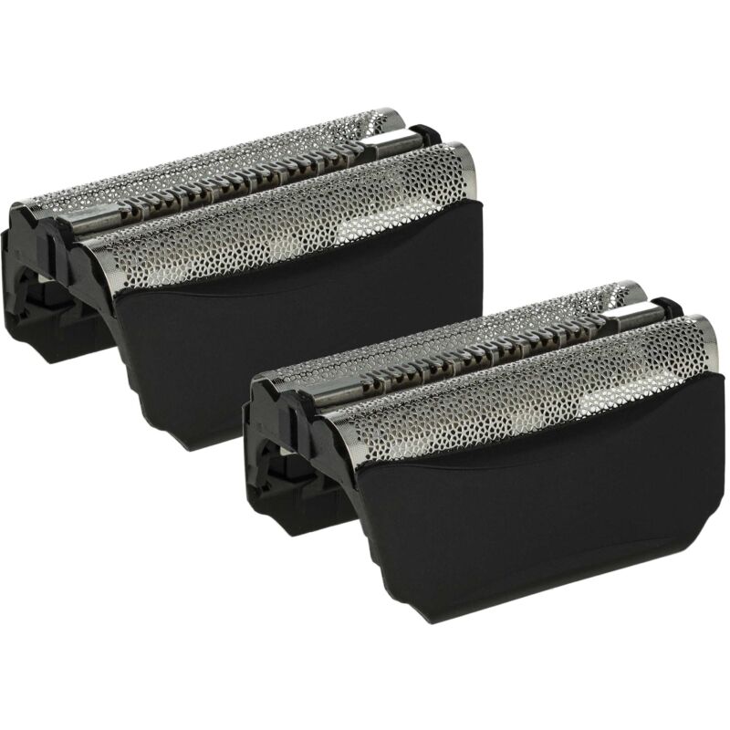 2x Grille double remplacement pour Braun 51B, 51S pour rasoir électrique + cadre, noir - Vhbw