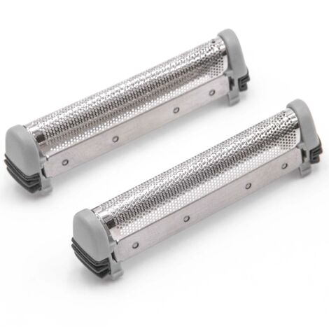 vhbw 2x Grilles de rasoir de rechange compatible avec Remington MS2391, MS2391 Titanium, MS2392 rasoir électrique - Avec cadre, argent