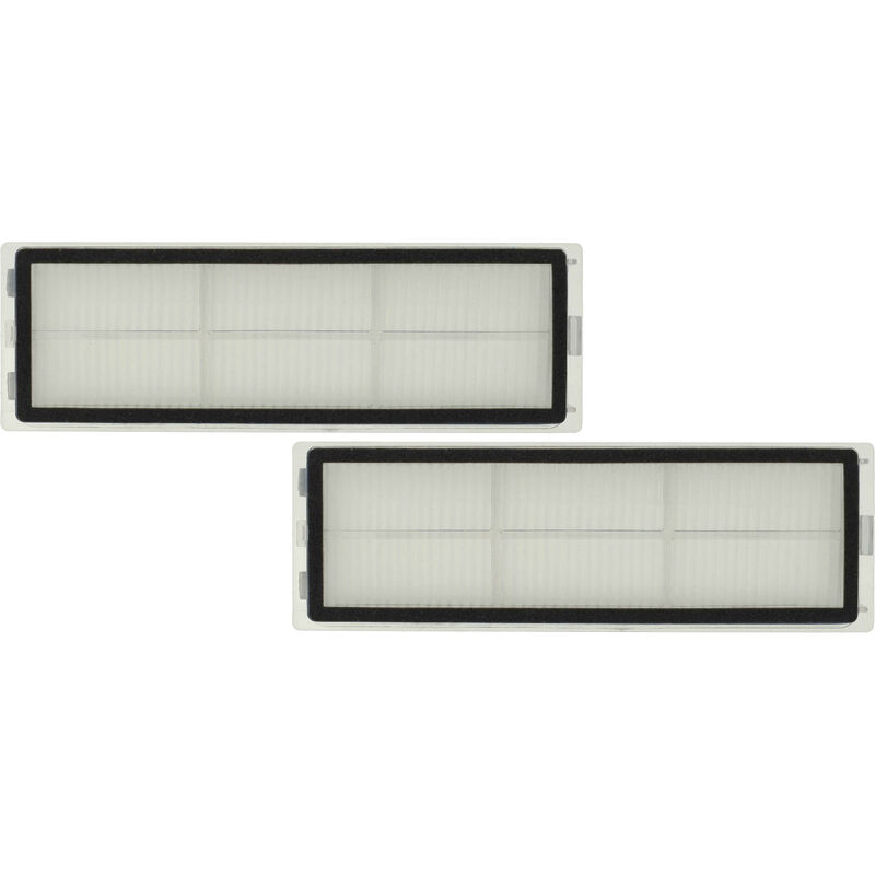 Vhbw - 2x hepa Filter with Frame compatible with Xiaomi Mi Robot Vacuum Mop 2 Ultra, STYTJ01ZHM Robot Vacuum Cleaner - Air Filters, 15 x 5 x 1.4 cm