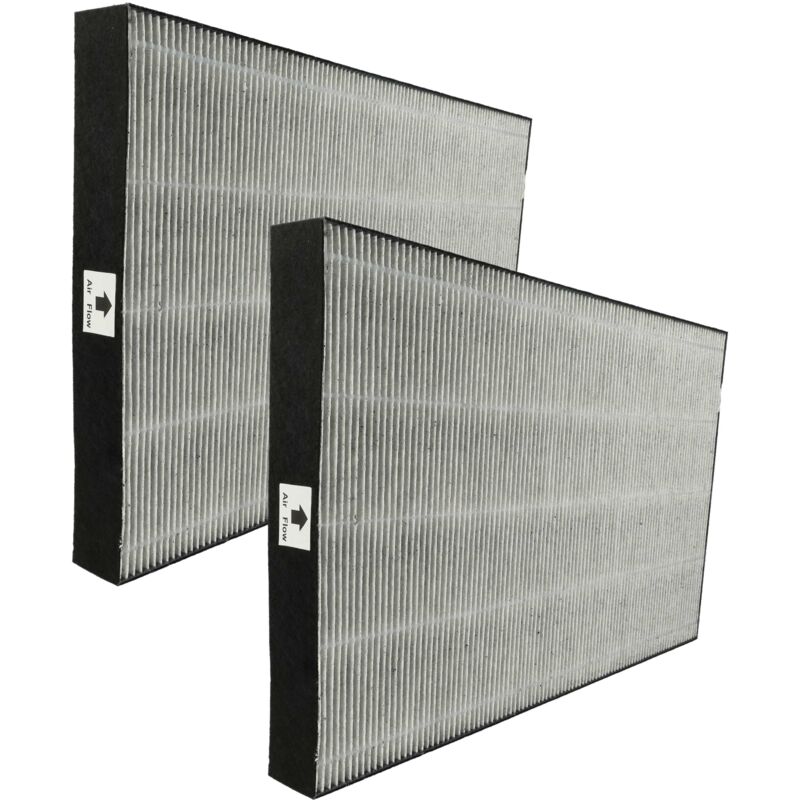 2X Hepa Filter Hepa 13 Compatible With Sharp Kc A40euw, Kc-A40eub Air Cleaner - Spare Air Filter - Vhbw