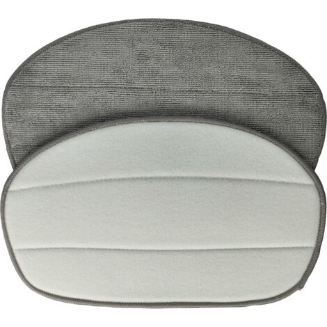 vhbw 2x Housses de rechange remplacement pour Leifheit 11911 pour nettoyeur à vapeur, balai vapeur - microfibre, gris