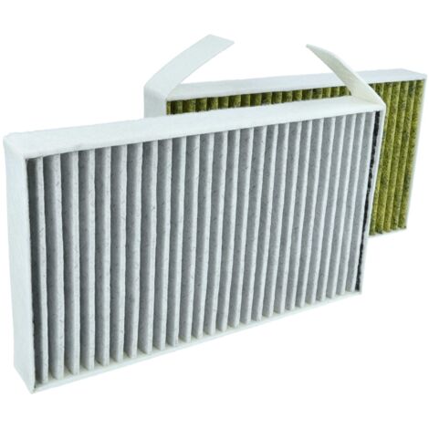vhbw 2x Innenraumfilter Ersatz für Tesla 1107681-00-A, 1107681-00-B für PKW - Mit Aktivkohle