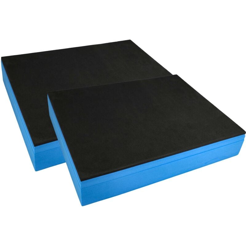 2x Insert en mousse compatible avec Bosch Sortimo L-Boxx coffre à outils - mousse rigide / mousse pe, bleu, 60 mm - Vhbw
