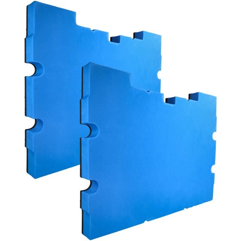Vhbw - 2x Insert en mousse compatible avec Stanley tstak iv FMST1-71969, FatMax tstak iii FMST1-71968 coffre à outils - mousse rigide, bleu, 30 mm