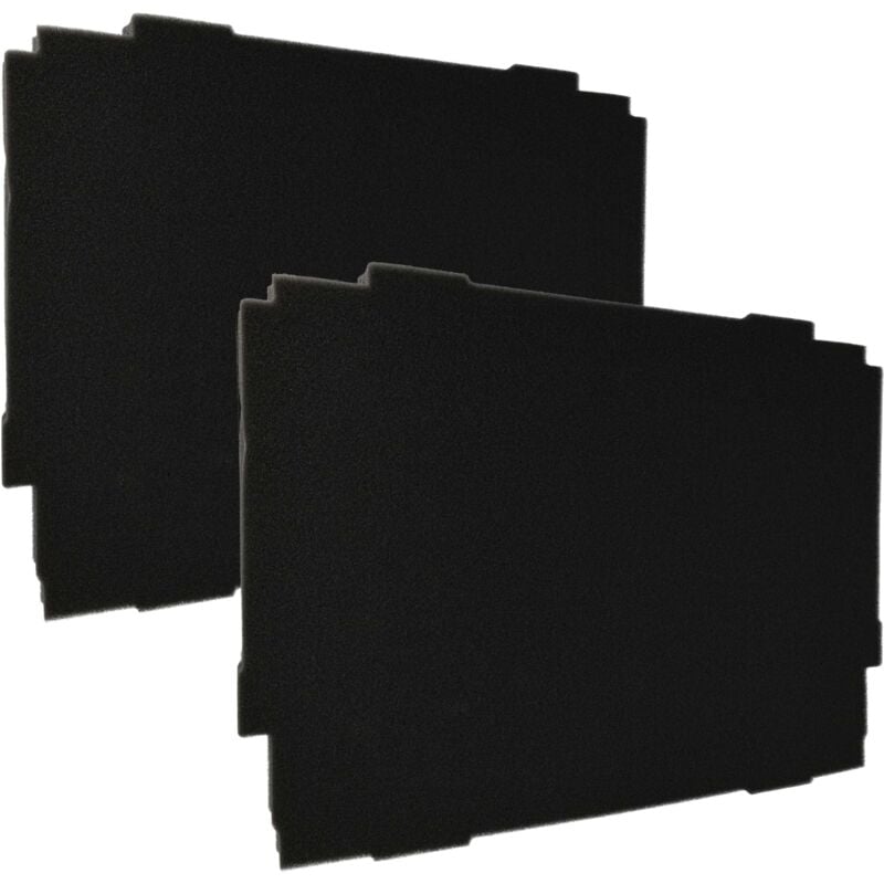 Vhbw - 2x Insert en mousse remplacement pour 4250155837464 pour coffre à outils - mousse personnalisable, noir
