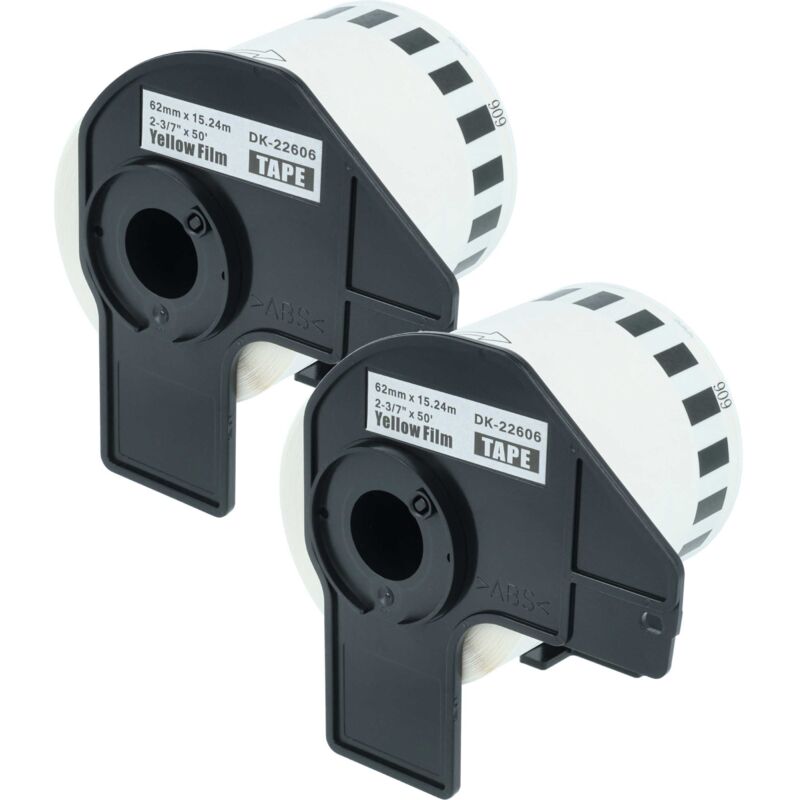 Vhbw - 2x Label Roll with Holder 62mm x 15.24m (1 Label) compatible with Brother pt QL1060N, QL-1060 Label Maker - Premium