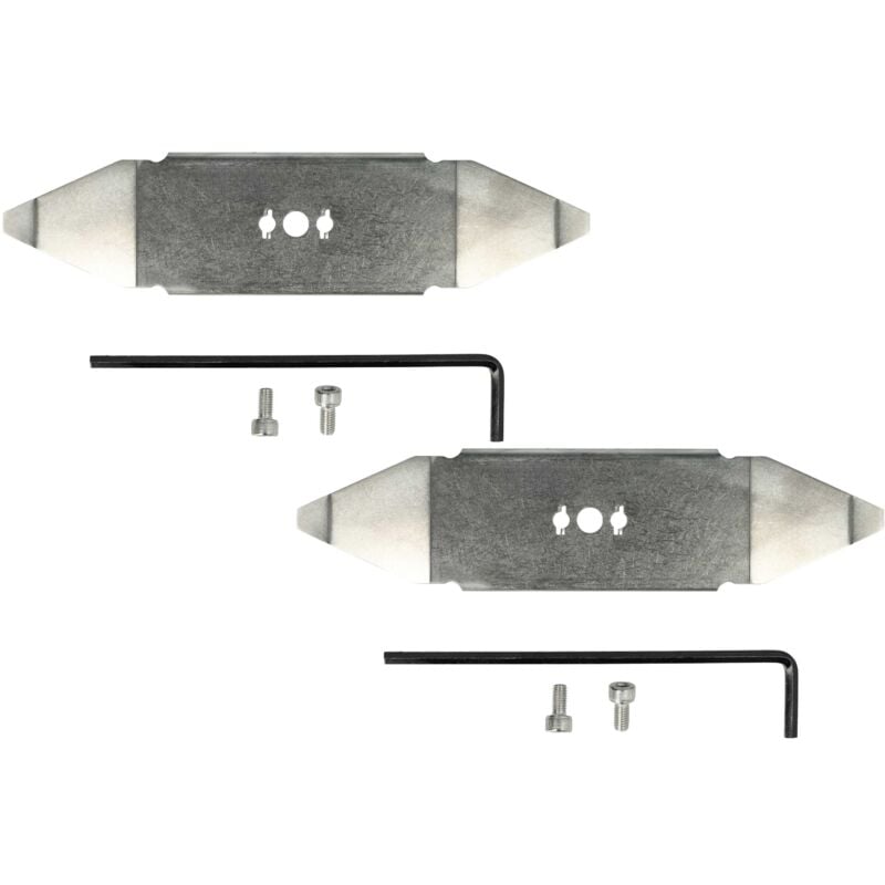 2x Lames compatible avec Robomow RX12U, RT700 pl, RT700, RT300 pl tondeuse - Lames de rechange, argenté, acier inoxydable - Vhbw