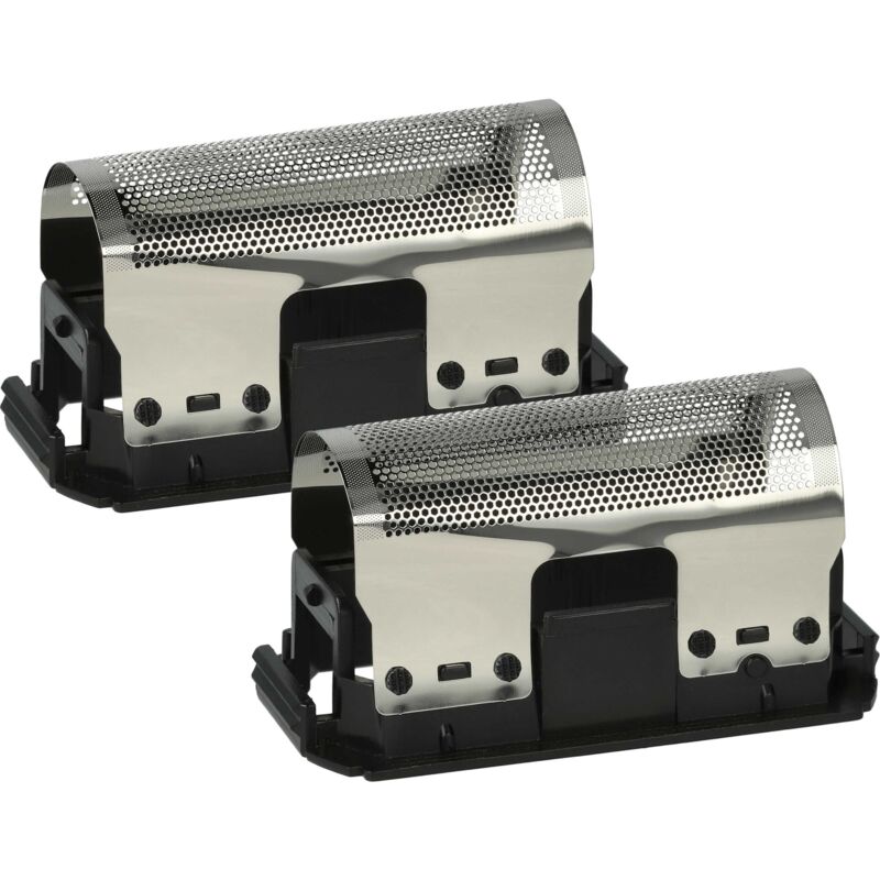 vhbw 2x Lámina de corte compatible con Braun Synchron 5235, 5265, 5266, 5533, 5212, 5213, 5211 afeitadora eléctrica + marco, negro/plata