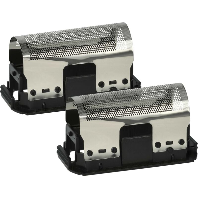 vhbw 2x Lámina de corte compatible con Braun Universal Linear 245 - 278 afeitadora eléctrica + marco, negro/plata