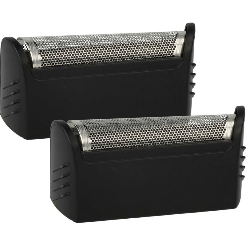vhbw 2x Lámina de corte reemplaza Braun 597, 596 para afeitadora eléctrica + marco, negro/plata