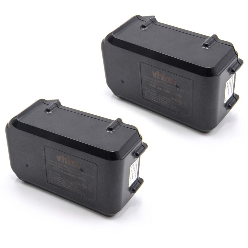 Vhbw - 2x Akku kompatibel mit Makita UC250DZ, UC250DWBEP, UC250DWBE, UH550D, UH550, UC250DWB, UC250D Werkzeug (3000 mAh, Li-Ion, 36 v)