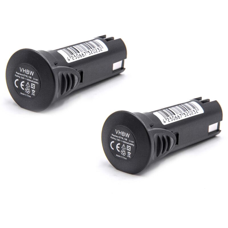 

2x Li-Ion batería 1500mAh (3.6V) para herramienta eléctrica powertools tools como Panasonic EY9L10B - Vhbw