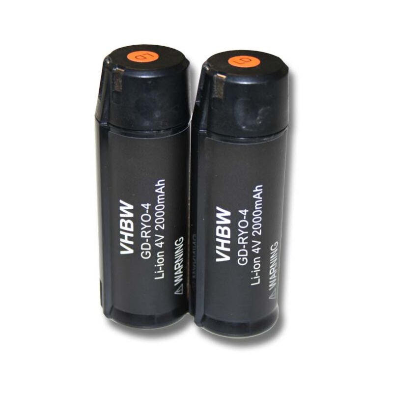 

2x Li-Ion batería 2000mAh (4V) para herramientas Ryobi RP4520, Ryobi Tek4 RP4300 por Ryobi AP4001. - Vhbw