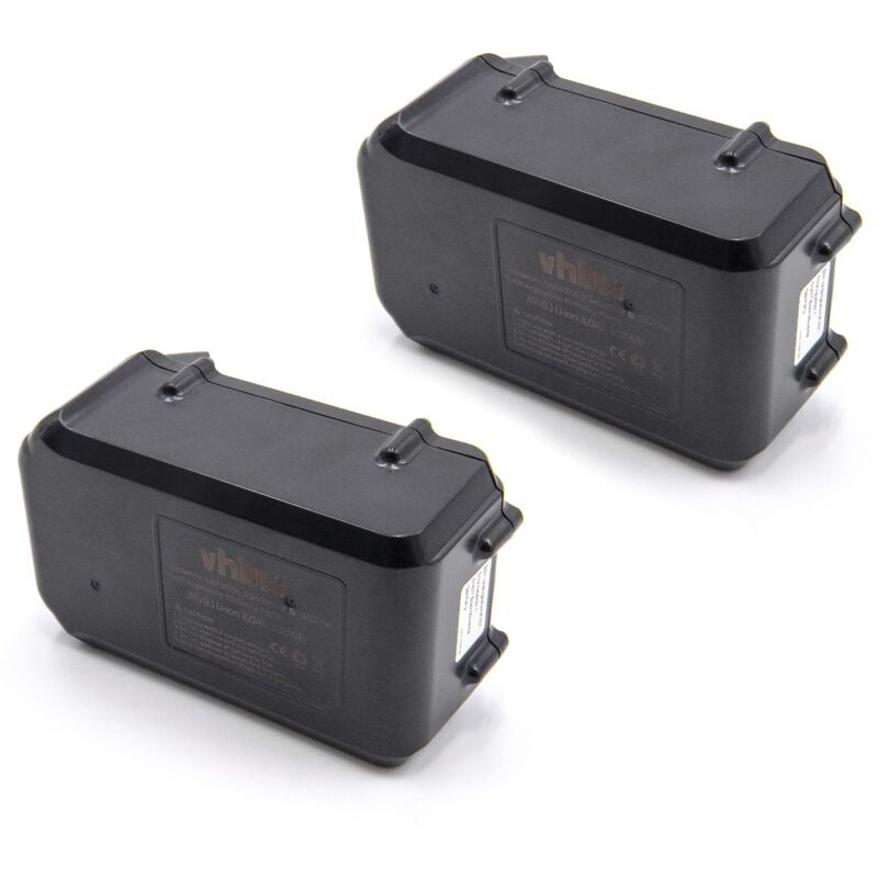 

2x Batería recargable compatible con Makita UB360D, UB360DZ, UC250, UC250D, UC250DWB, UC250DWBE herramientas eléctricas (3000 mAh, Li-Ion, 36 V)