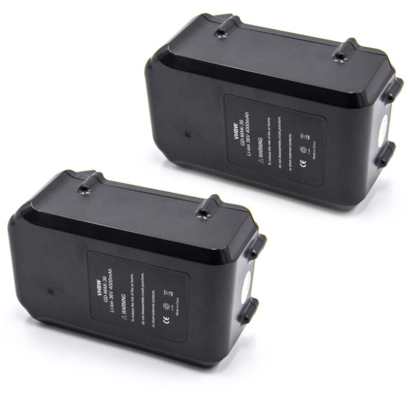 

2x Batería recargable compatible con Makita MUB360DZ, MUH550DZ, UB360, UB360D, UB360DZ, UC250 herramientas eléctricas (4000 mAh, Li-Ion, 36 V) - Vhbw