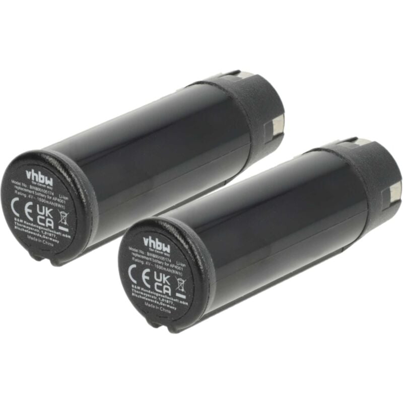 Vhbw - 2x Batterie compatible avec Ryobi RP4020 Digital Multimeter, RP4300 Tek4, RP4310, RLP416 Astschere outil électrique (1500 mAh, Li-ion, 4 v)