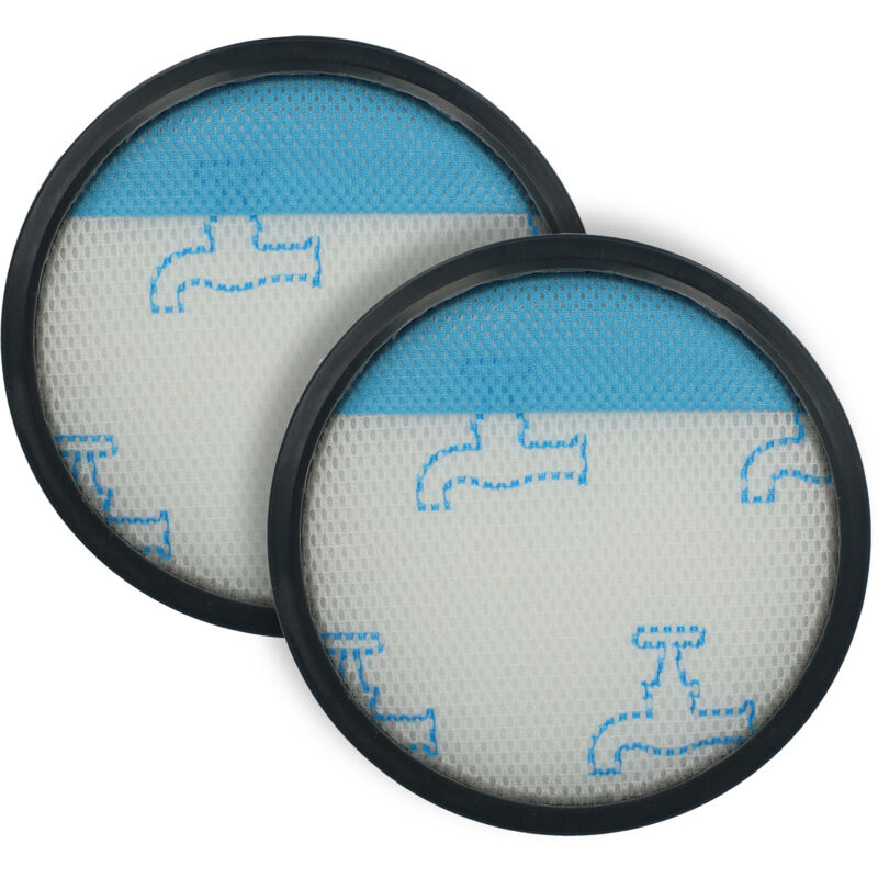 vhbw 2x Micro-filtre hygiénique compatible avec Rowenta Swift Power Cyclonic RO2957, RO2957EA, RO2981 aspirateur - Filtre à air blanc / bleu clair