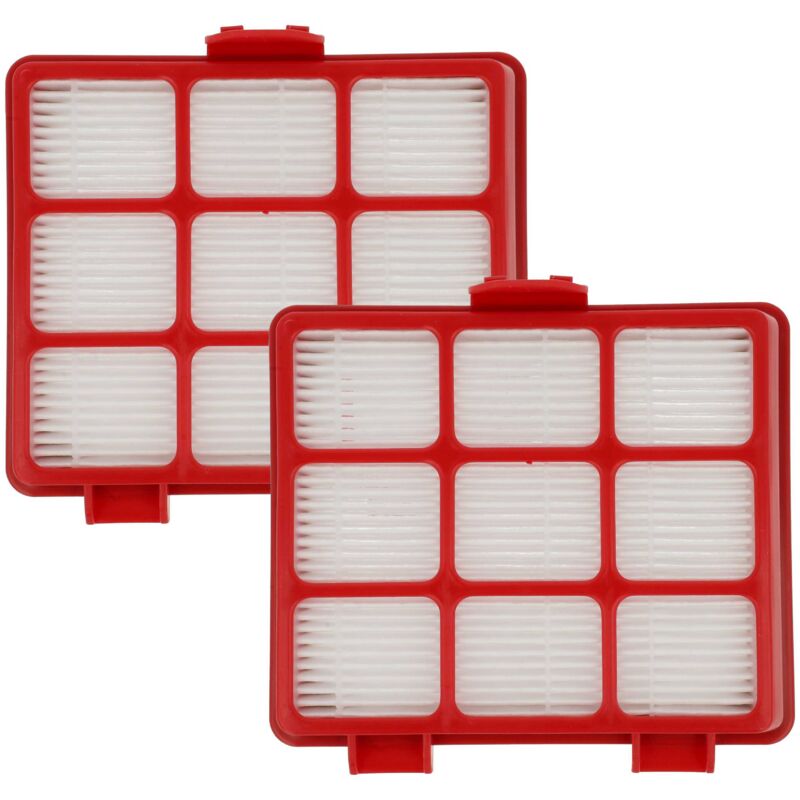 vhbw 2x Replacement Filter compatible with Defy VC 32801 R Bagless VC Red H12 Vacuum Cleaner - Exhaust Filter Red Black White