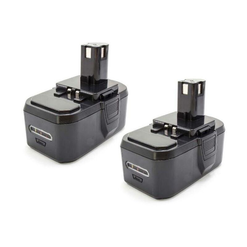 

2x NiMH batería 1300mAh (18V) para herramienta eléctrica powertools tools Ryobi P234, P240, P2400, P241, P246, P250, P2500, P2600, P300, P301 - Vhbw