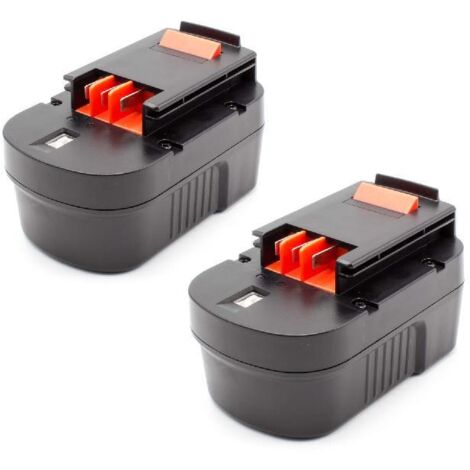 vhbw 2x NiMH batería 1500mAh (14.4V) para herramienta eléctrica powertools tools como Black & Decker 499936-34
